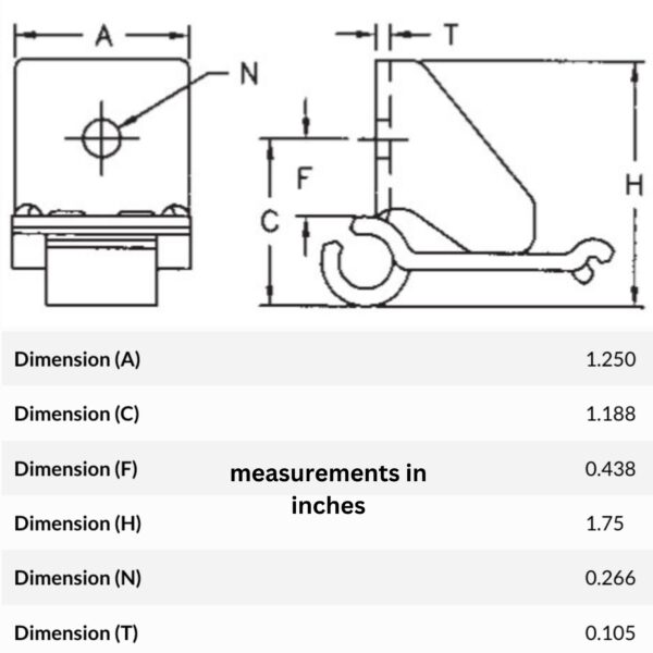 55-C1 Attachment Diagram & Dimensions